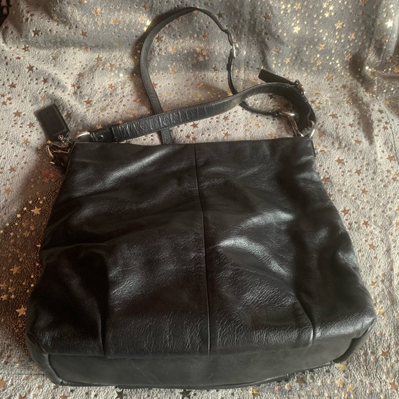 Coach black leather crossbody. - Picture 2 of 6